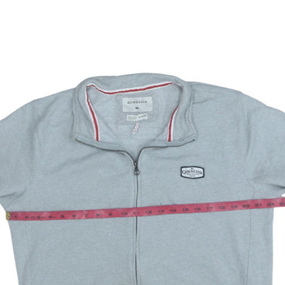 Mens UK Size L Quiksilver Grey Full Zip Sweatshirt
