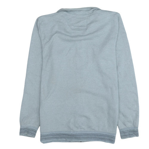 Mens UK Size L Quiksilver Grey Full Zip Sweatshirt