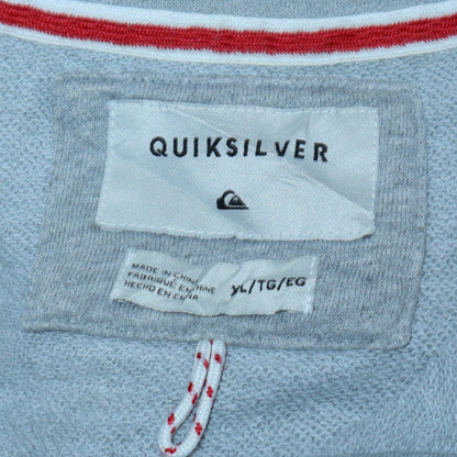 Mens UK Size L Quiksilver Grey Full Zip Sweatshirt