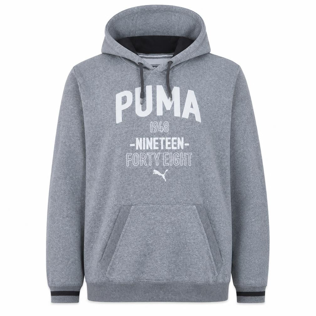 Mens UK Size 2XL PUMA Grey Pullover Hoodie