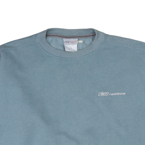 Mens UK Size L Reebok Blue Pullover Sweatshirt