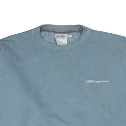 Mens UK Size L Reebok Blue Pullover Sweatshirt