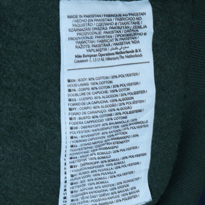 Mens UK Size XL Nike Green Pullover Hoodie