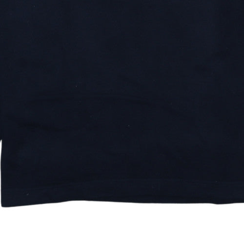 Mens UK Size M Marks and Spencer Blue Henley Sweatshirt
