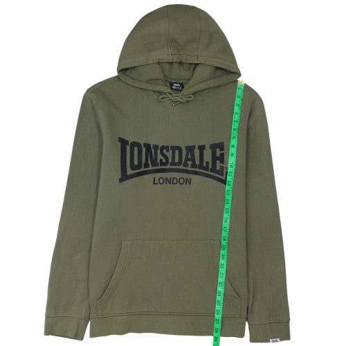 Mens UK Size 2XL Lonsdale Green Pullover Hoodie