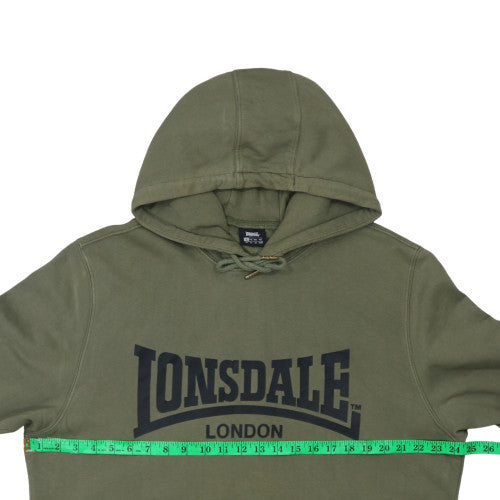 Mens UK Size 2XL Lonsdale Green Pullover Hoodie