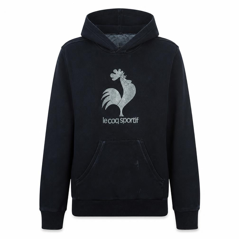 Mens UK Size S le coq sportif Black Pullover Hoodie