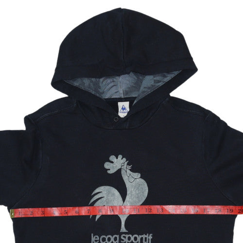 Mens UK Size S le coq sportif Black Pullover Hoodie