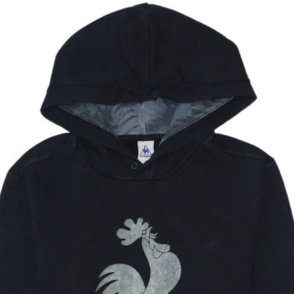 Mens UK Size S le coq sportif Black Pullover Hoodie