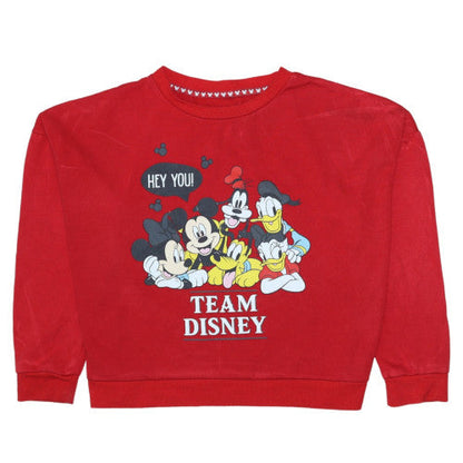 Womens UK Size S Disney Red Pullover Sweatshirt