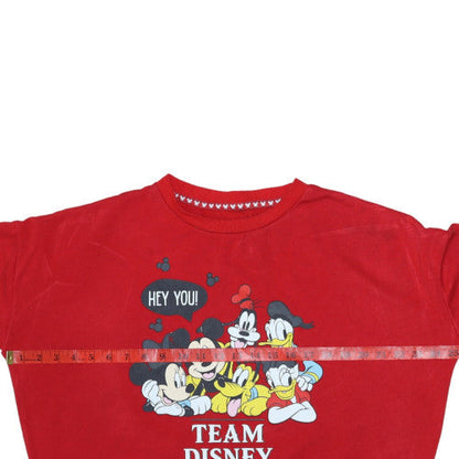Womens UK Size S Disney Red Pullover Sweatshirt