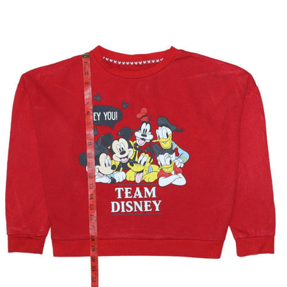 Womens UK Size S Disney Red Pullover Sweatshirt