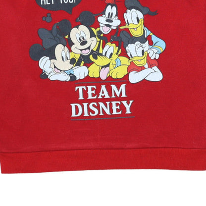Womens UK Size S Disney Red Pullover Sweatshirt