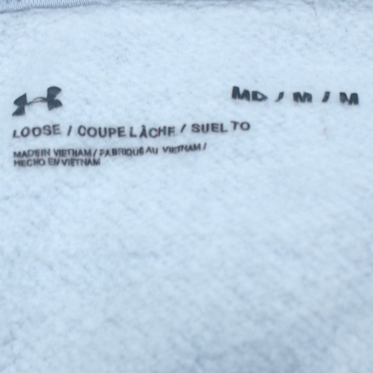 Mens UK Size M Under armour Grey Pullover Hoodie