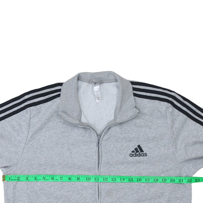 Mens UK Size L adidas Grey Full Zip Sweatshirt