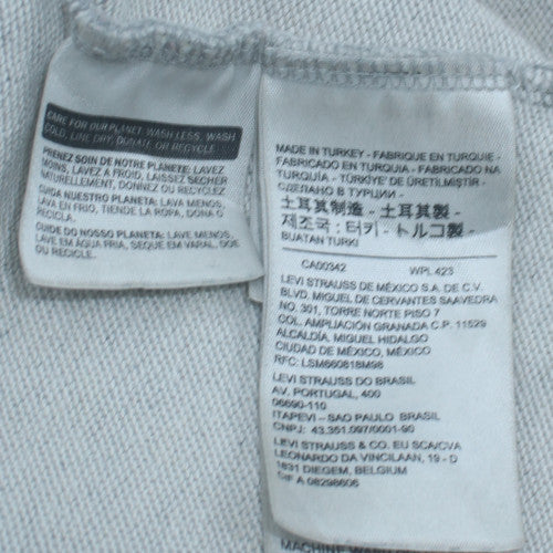 Mens UK Size L Levi's Grey Pullover Hoodie