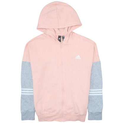 Womens UK Size L adidas Pink Full Zip Hoodie