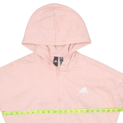 Womens UK Size L adidas Pink Full Zip Hoodie