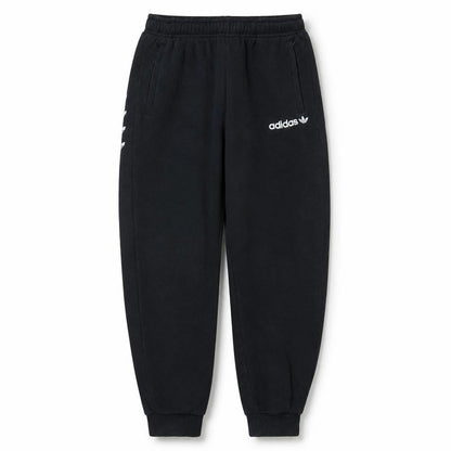 Front view of Adidas girls’ black jogger sweatpants 15-16 years cotton blend fleece