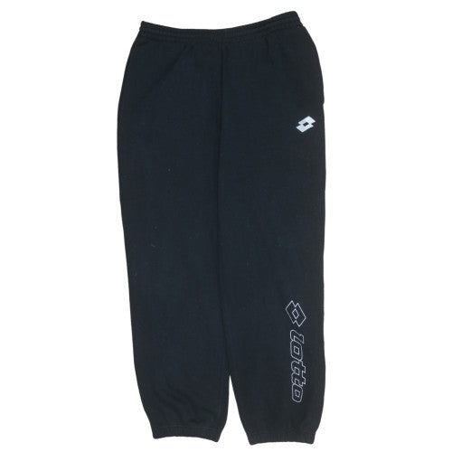 Mens UK Size M Lotto Regular Fit Jogger Black Trousers