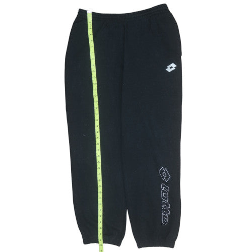 Mens UK Size M Lotto Regular Fit Jogger Black Trousers