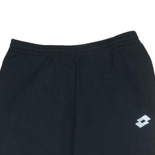 Mens UK Size M Lotto Regular Fit Jogger Black Trousers