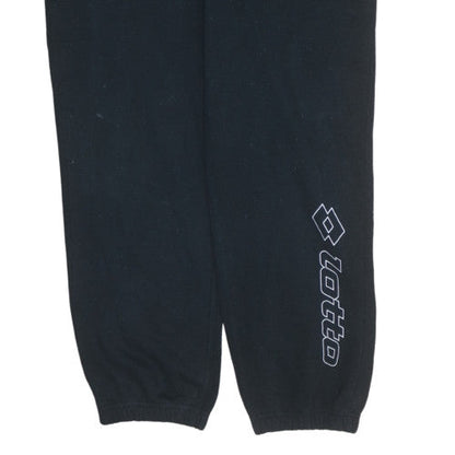 Mens UK Size M Lotto Regular Fit Jogger Black Trousers