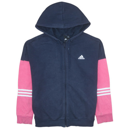 Womens UK Size L adidas Blue Full Zip Hoodie
