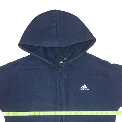 Womens UK Size L adidas Blue Full Zip Hoodie
