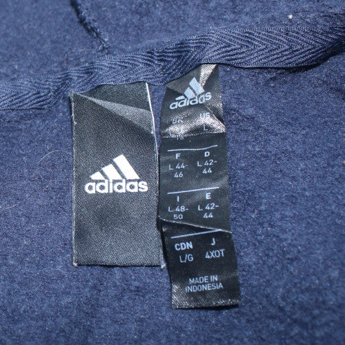 Womens UK Size L adidas Blue Full Zip Hoodie