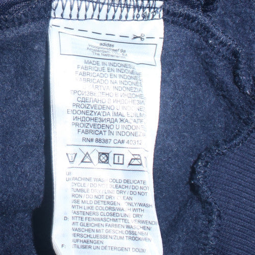 Womens UK Size L adidas Blue Full Zip Hoodie