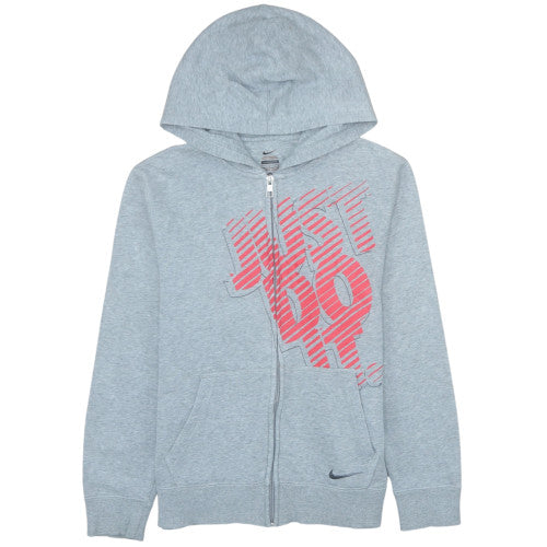 Teens UK Size L Nike Grey Full Zip Hoodie