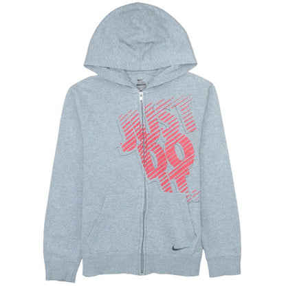 Teens UK Size L Nike Grey Full Zip Hoodie