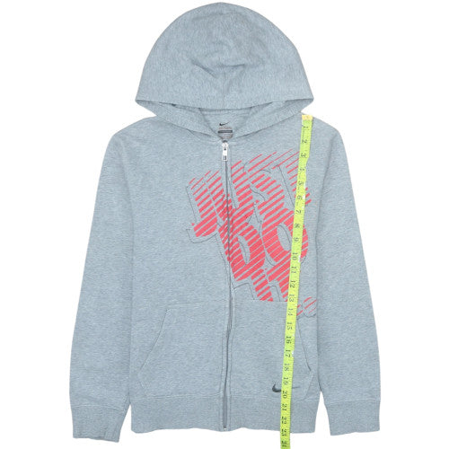 Teens UK Size L Nike Grey Full Zip Hoodie