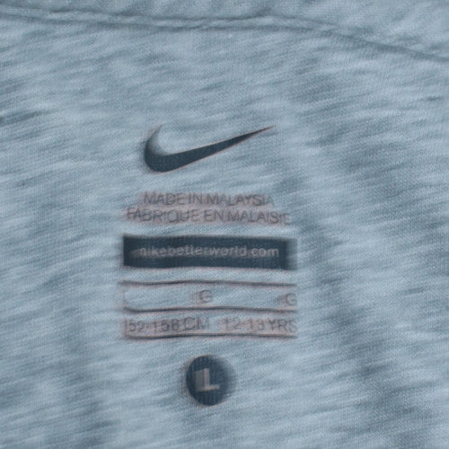 Teens UK Size L Nike Grey Full Zip Hoodie
