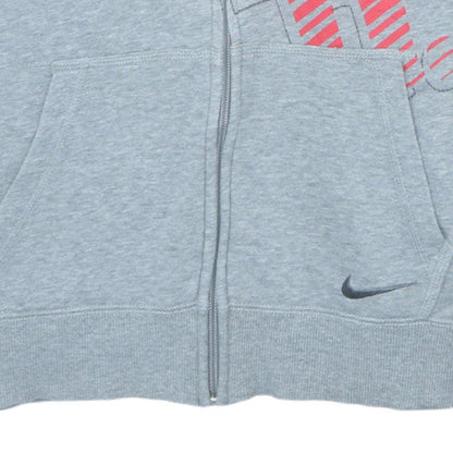 Teens UK Size L Nike Grey Full Zip Hoodie