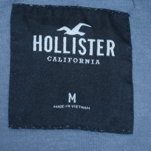 Mens UK Size M Hollister Blue Pullover Hoodie