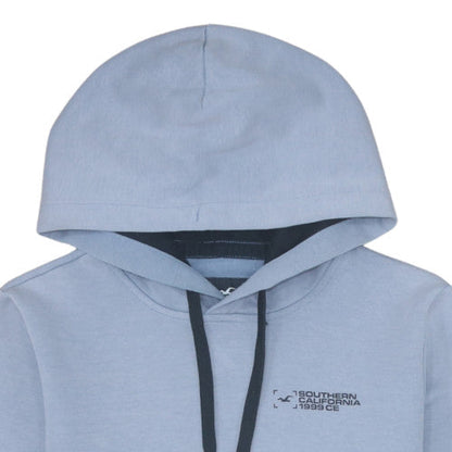 Mens UK Size M Hollister Blue Pullover Hoodie