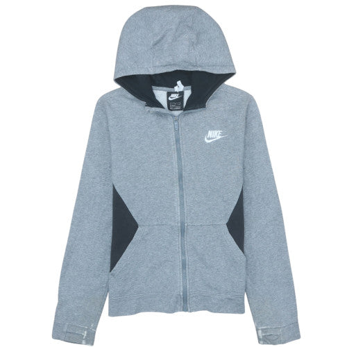 Teens UK Size L Nike Grey Full Zip Hoodie