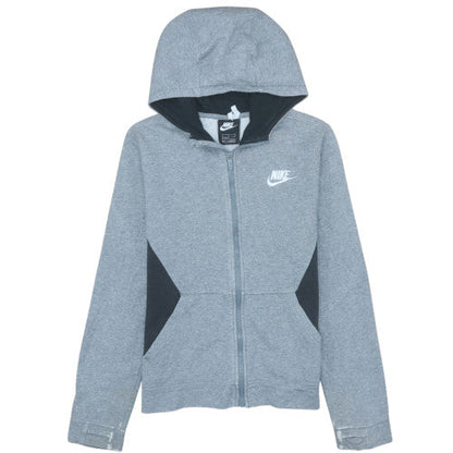 Teens UK Size L Nike Grey Full Zip Hoodie