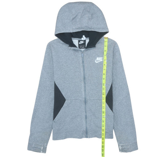 Teens UK Size L Nike Grey Full Zip Hoodie