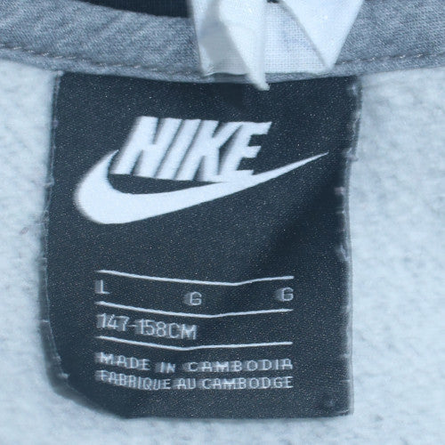 Teens UK Size L Nike Grey Full Zip Hoodie