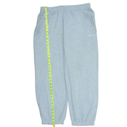 Champion Men Grey Fleece Sweatpants M Regular Fit Elastic Waist