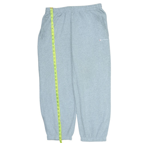 Champion Men Grey Fleece Sweatpants M Regular Fit Elastic Waist