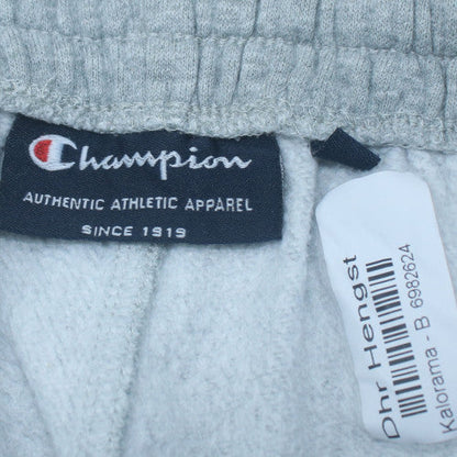 Champion Men Grey Fleece Sweatpants M Regular Fit Elastic Waist