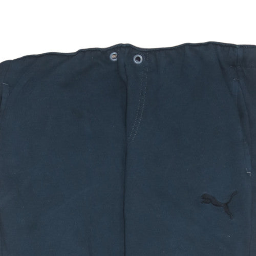 Mens UK Size L PUMA Regular Fit Jogger Black Trousers