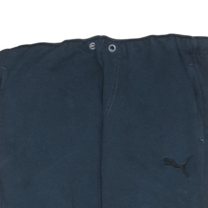 Mens UK Size L PUMA Regular Fit Jogger Black Trousers