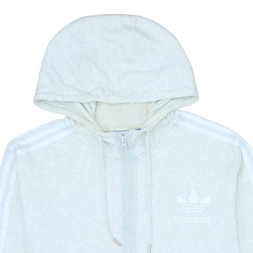 Mens UK Size XL adidas Beige Full Zip Hoodie