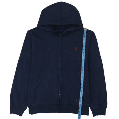 Mens UK Size L U.S. Polo Assn. Blue Full Zip Hoodie