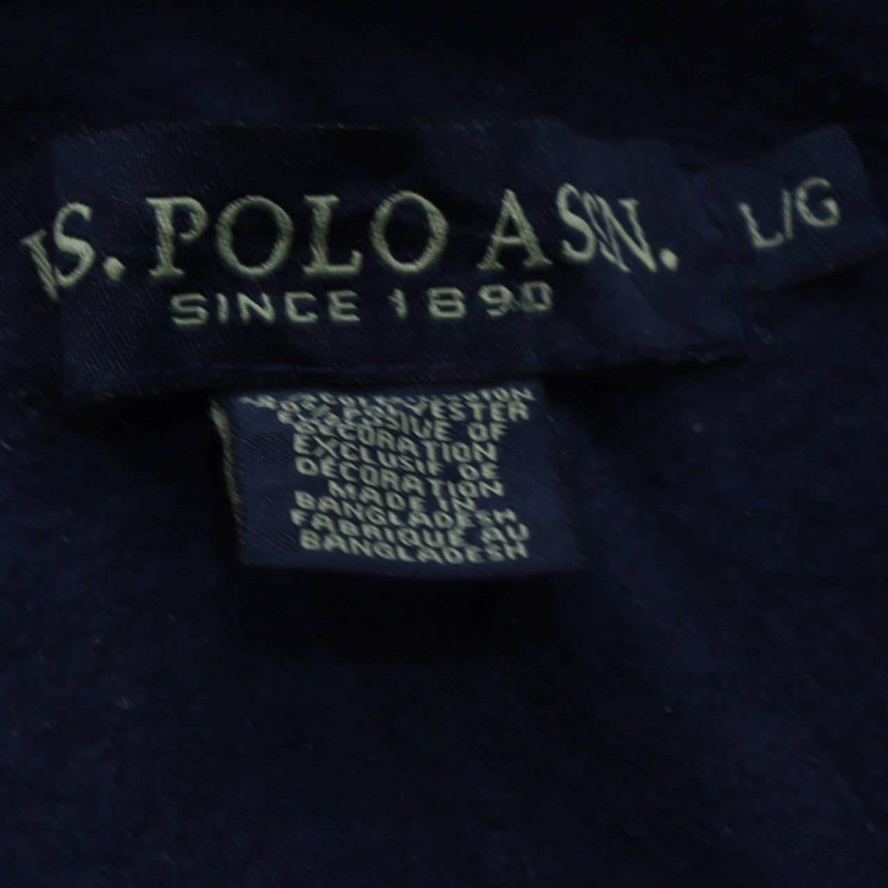 Mens UK Size L U.S. Polo Assn. Blue Full Zip Hoodie